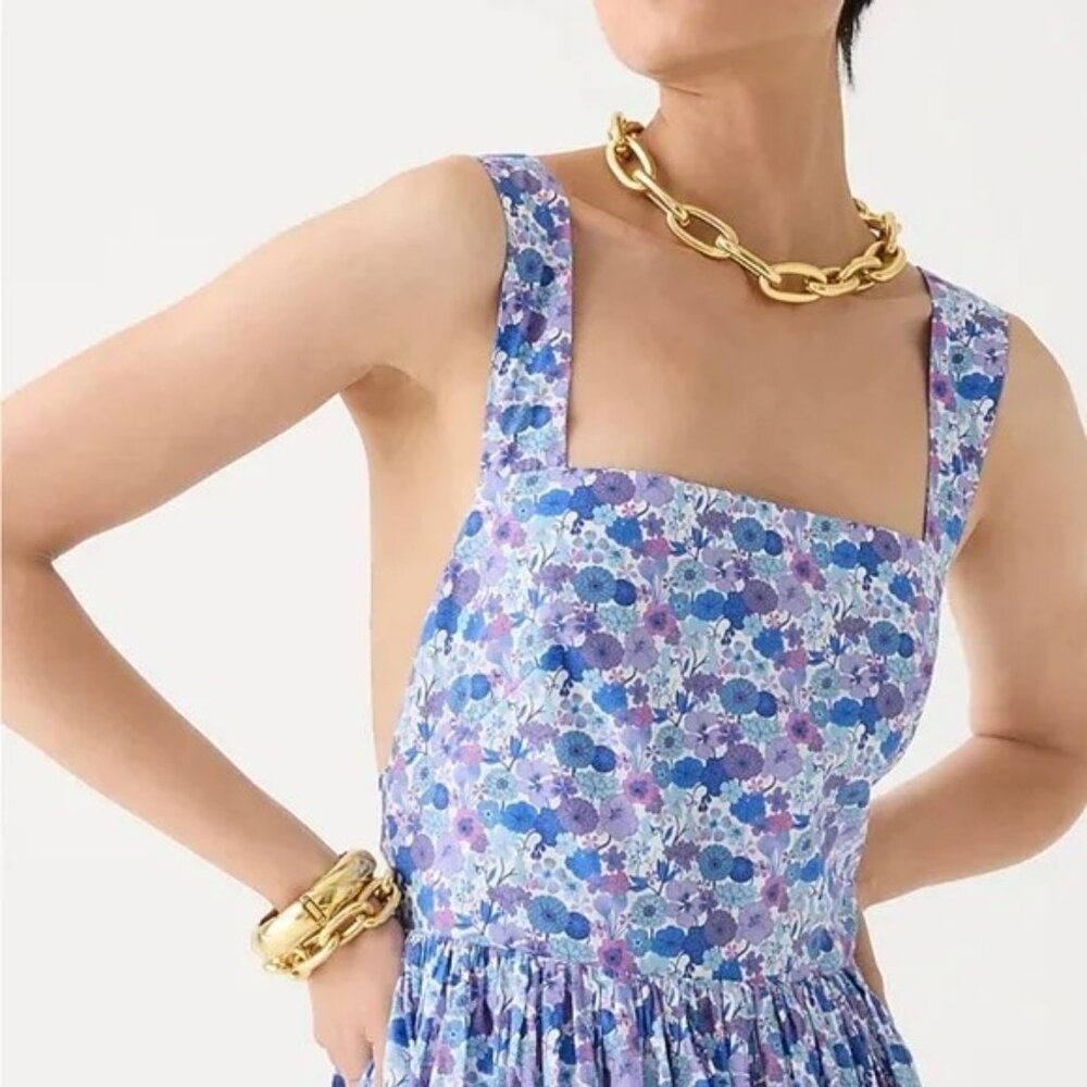 JCrew New apron dress in Liberty® Arrow Floral fabric - RETRO - Picture 5 of 16